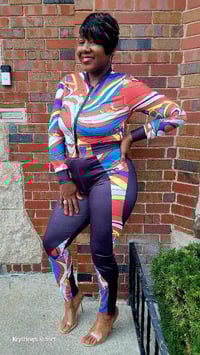 Image 2 of Red Multicolored  Jogger 