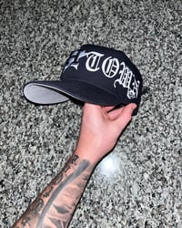 Image 1 of NAVY BLUE HOUSTON ASTROS “H- TOWN” CUSTOM FITTED CAP