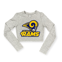 Rams Crop Baby Tee Long Sleeve 