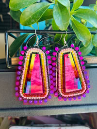 Image 5 of Gimmie Pink Inlay Earrings 
