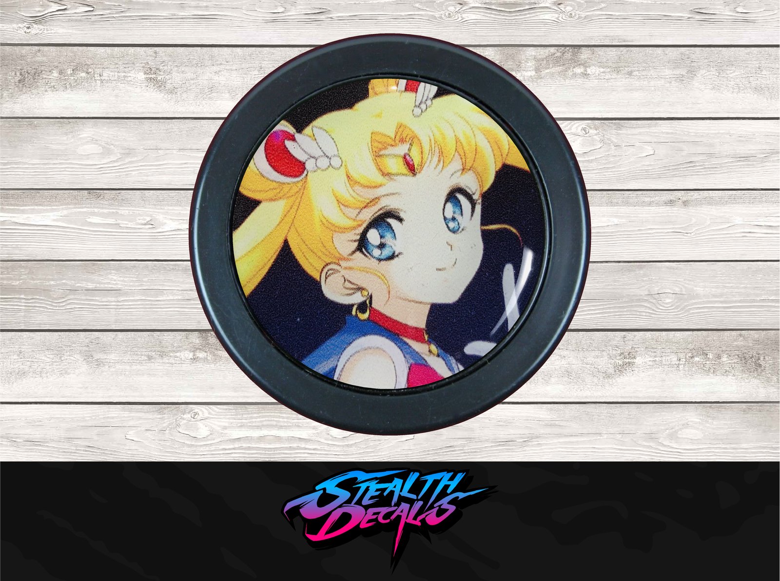 Anime Character Buttons - Black and White