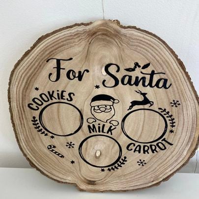 Image of Wooden Santa Treats Tray