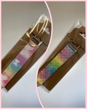 Image of Small Faux Leather Wristlet Keychain Fobs