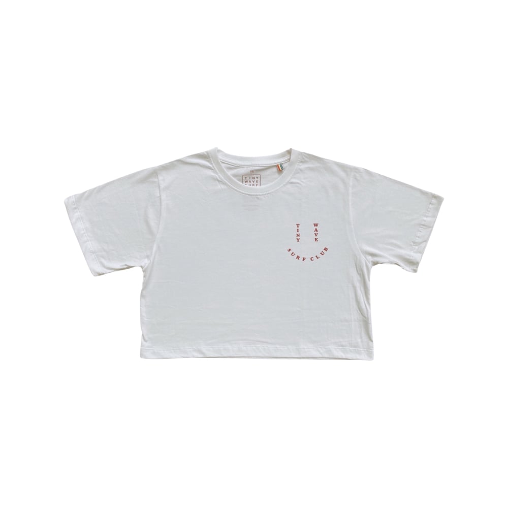 Image of Smiley Crop Tee Off White