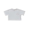 Smiley Crop Tee Off White