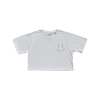 Image 1 of Smiley Crop Tee Off White