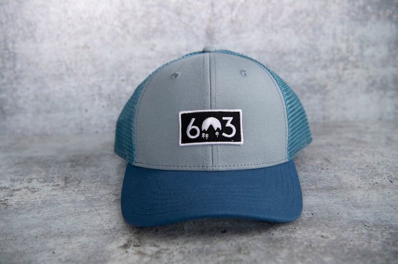 Image of 603 - Blue/Grey Trucker Hat