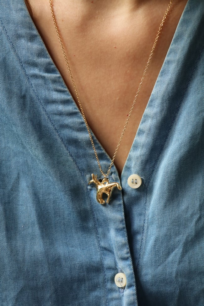 Pendentif âne - pièce unique