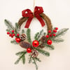 Frosted Bauble Vine Wreath 33cm