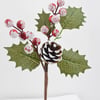 Frosted Berry and Cone Pick 23cm