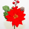 Poinsettia and Berry Sprig 27cm