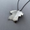 Sterling Silver Tulip Tree Leaf Necklace