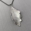 Imprinted Sterling Silver Bur Oak Leaf Necklace