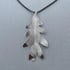 Sterling Silver Imprinted White Oak Leaf Necklace Image 3