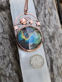 Image 4 of Electroformed THIS IS WHAT SPACE SMELLS LIKE labradorite necklace 03