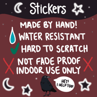 Image 2 of Wizard Cat & Crow - Sticker