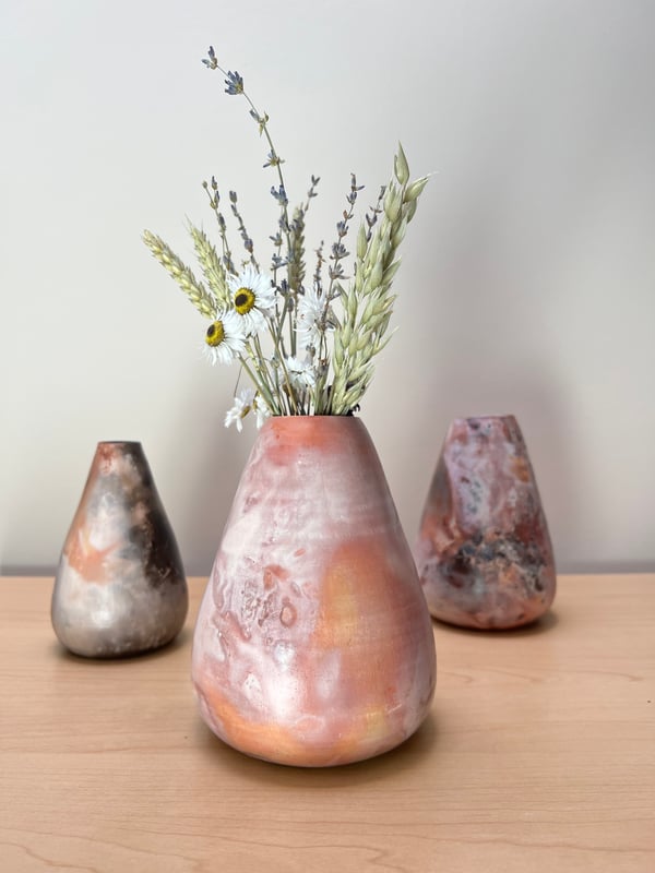 Image of Large Smoke Fired Vase - Dreamy 