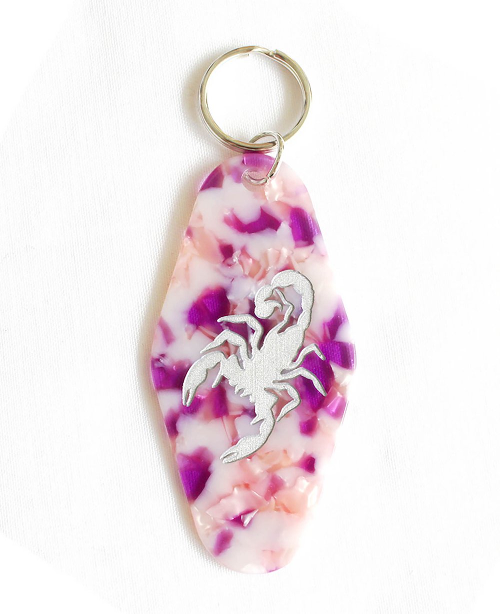 Image of Scorpion Motel Key Tag - Purple