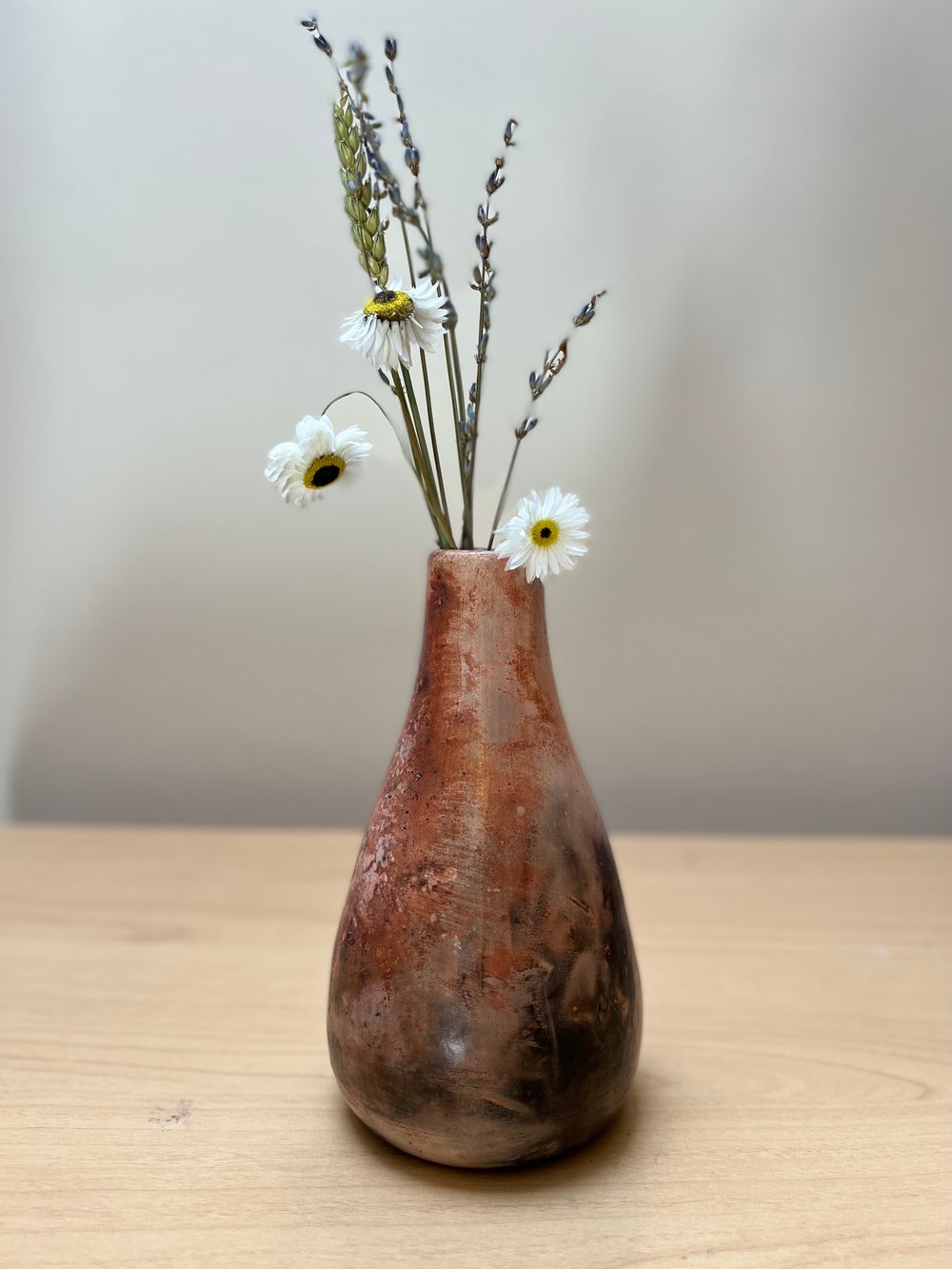 Image of Smoke Fired Bud Vase - medium bottle