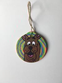 Image 1 of Scooby Doo inspired hand painted wooden ornament