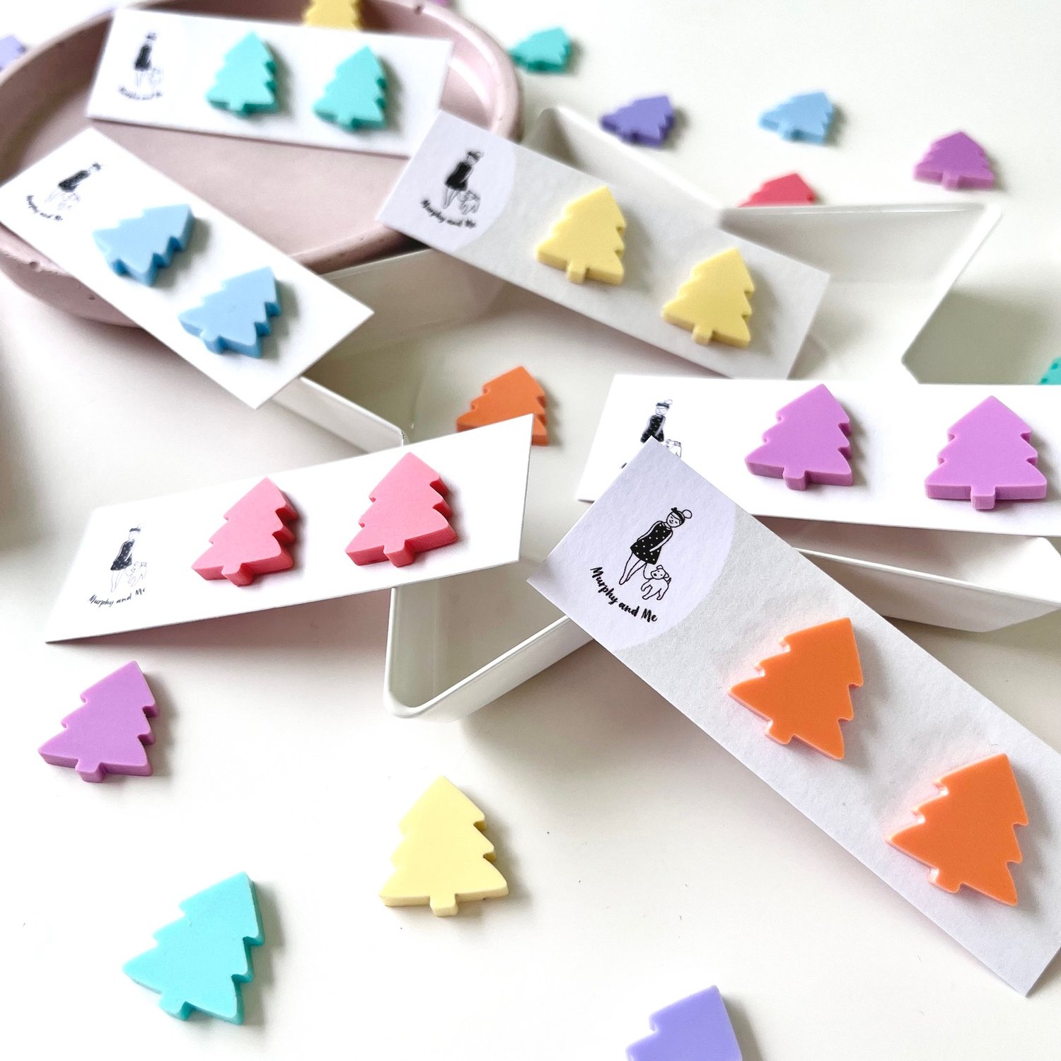 Image of Pastel Christmas Trees