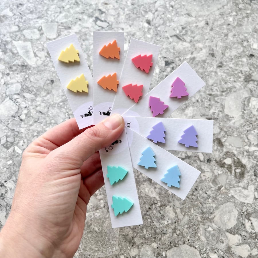 Image of Pastel Christmas Trees