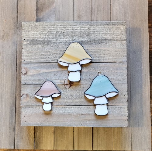 Image of Mushroom set - stained glass