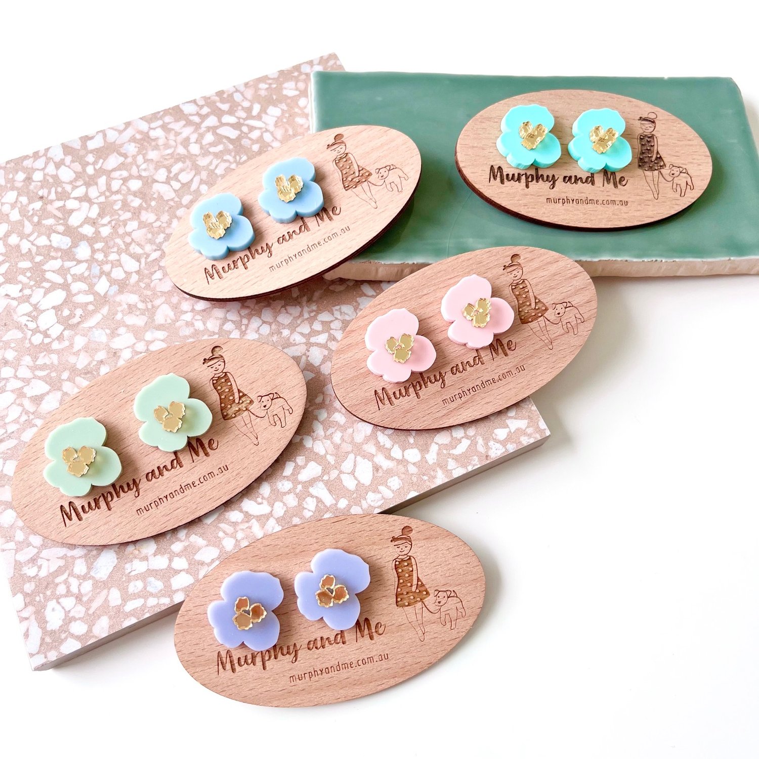 Image of SALE ~ Pastel Petunia Studs