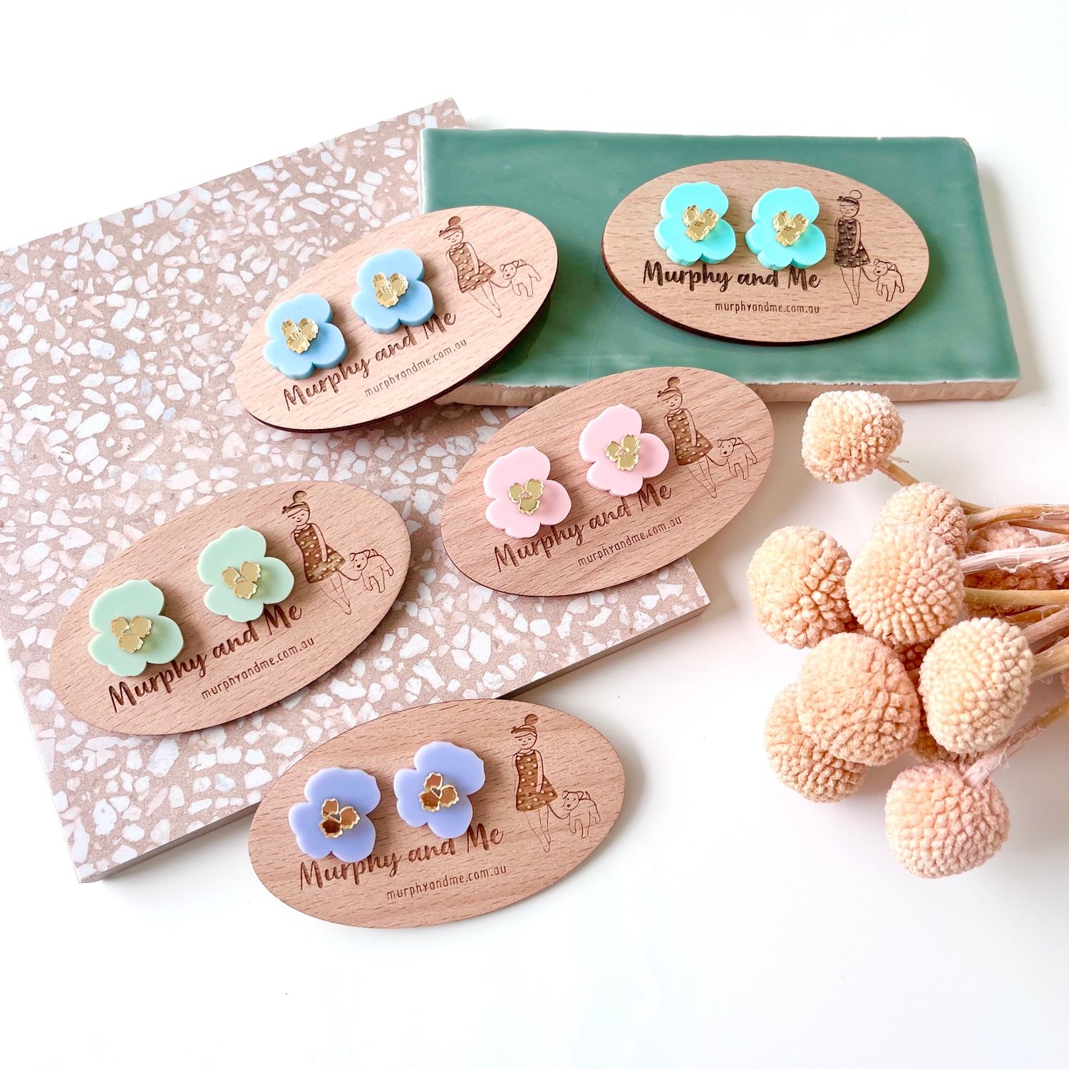 Image of SALE ~ Pastel Petunia Studs