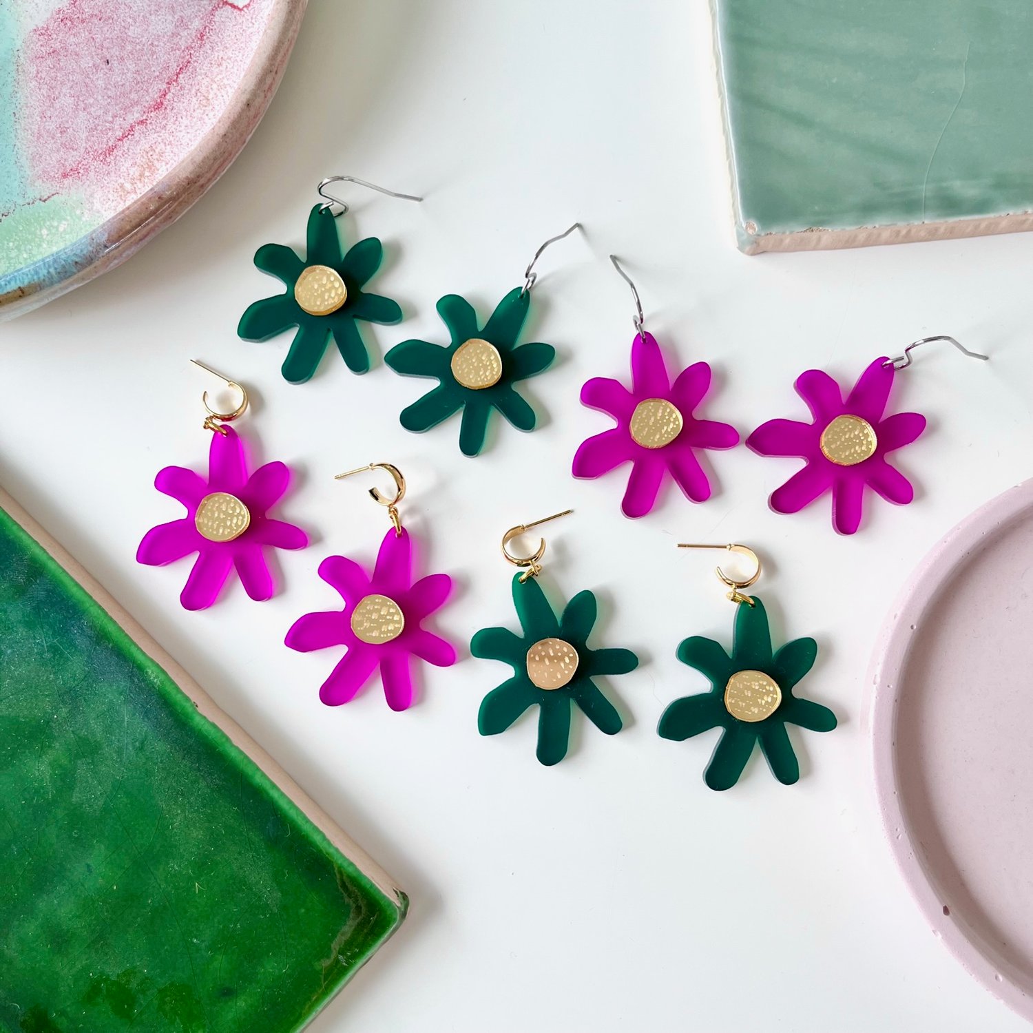 Image of Abstract Flower Dangles