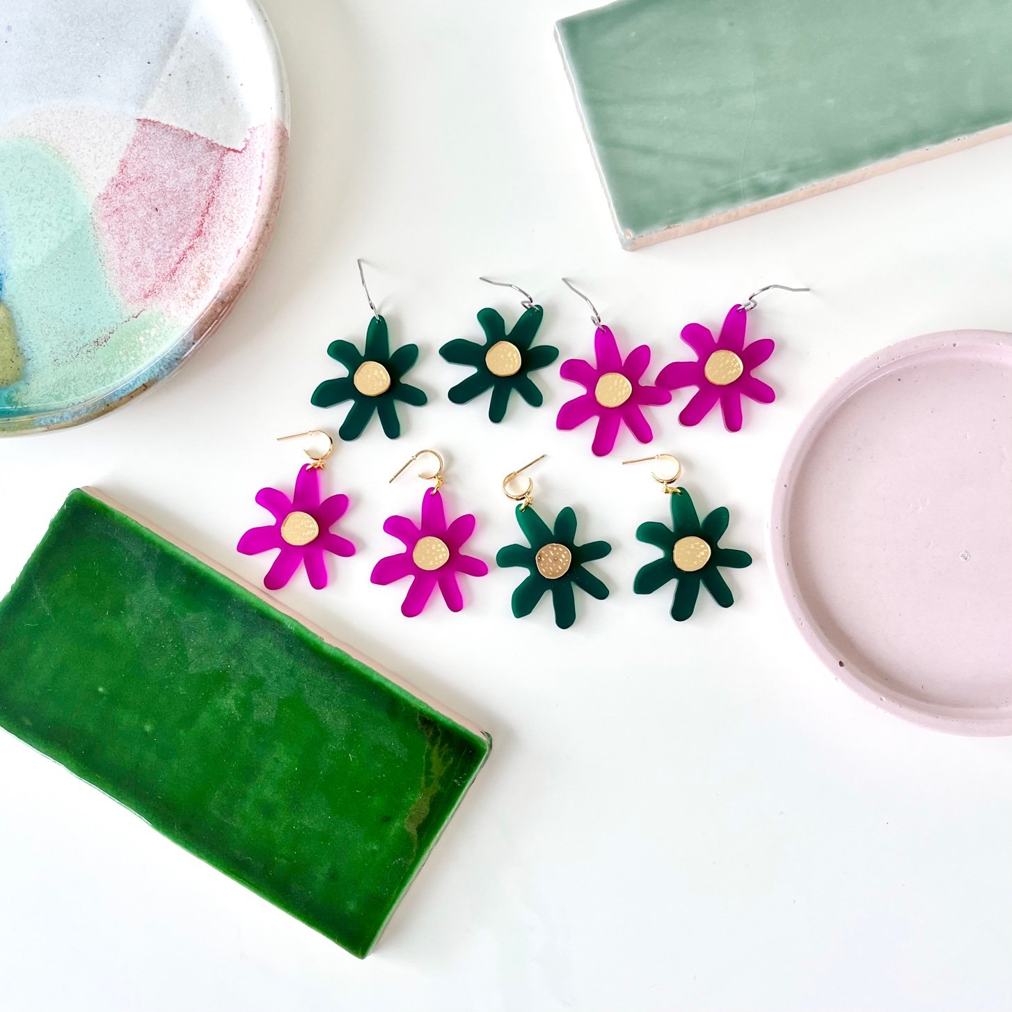 Image of Abstract Flower Dangles