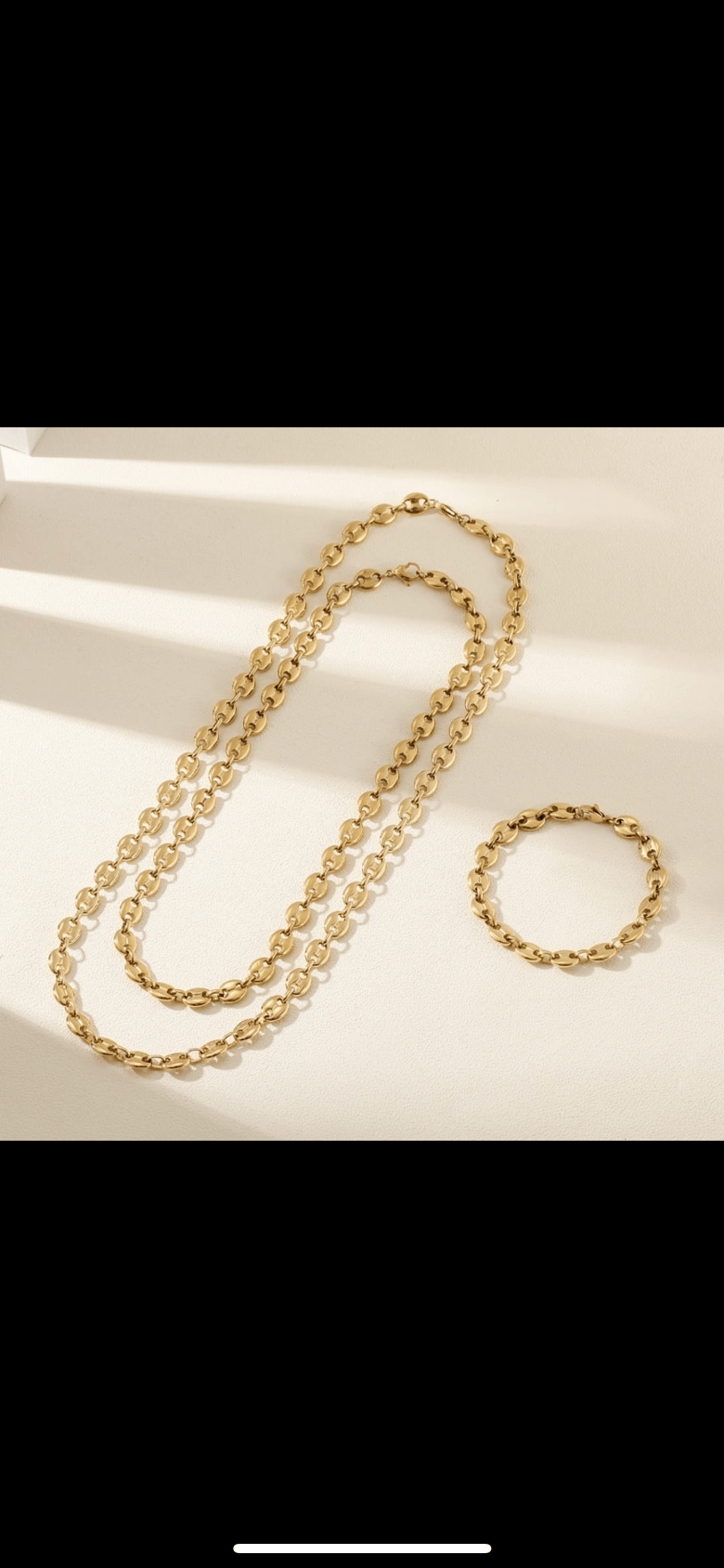 Image of Gucci Links Necklace & Bracelet 