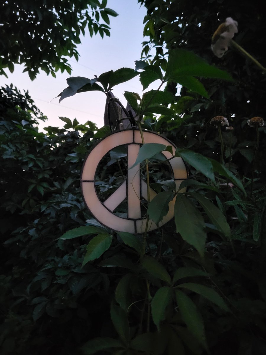 Image of Peace sign - stained glass