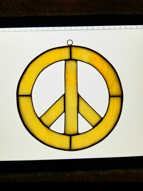 Image of Peace sign - stained glass