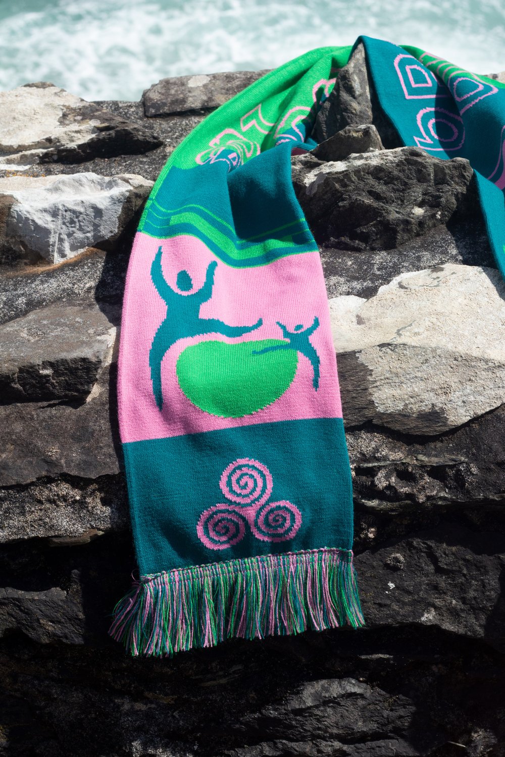 Image of Pink & Green - Breacadh an Lae Scarf