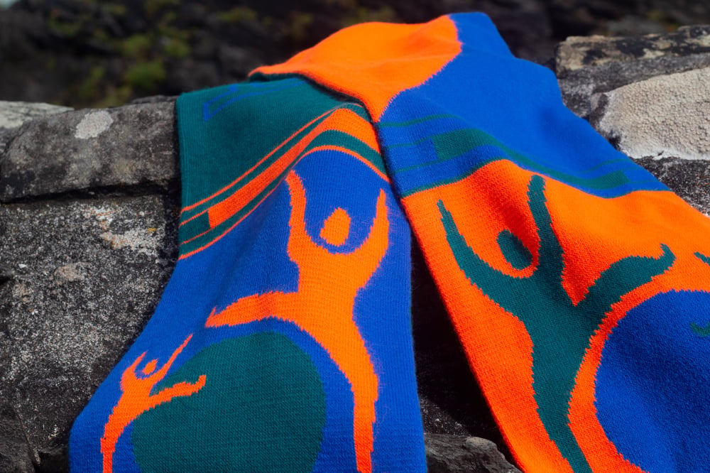 Image of Blue & Orange - Breacadh An Lae Scarf 