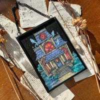Image 1 of Haunted House. Framed painting