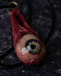 Image 19 of Optic Nerve-glow in the dark eye pendant with “eye shine” pupil
