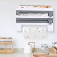 ADOREHOUSE Paper Towel Holder Sauce Bottle Rack Kitchen Organizer