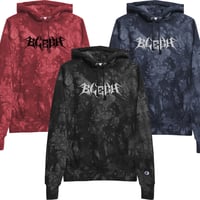 Image 1 of CHAMPION TIE DYE HOODIE - DEATHCORE BLEGH 2.0