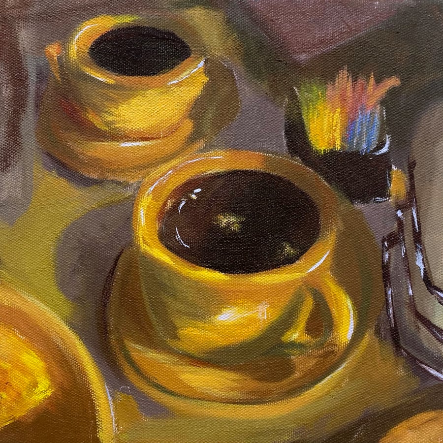 Image of Diner Coffee - 8" x 8" print