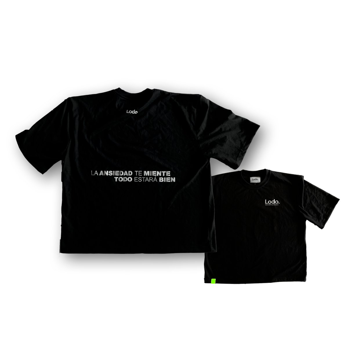 Image of Oversize Black Tshirt  • La Anxiedad te Miente v2.0