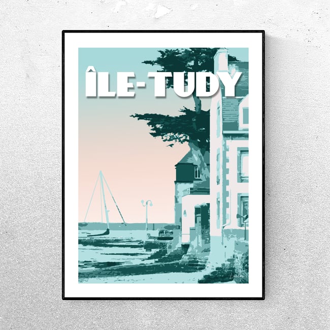 Affiche Île-Tudy - Le port - 2 versions