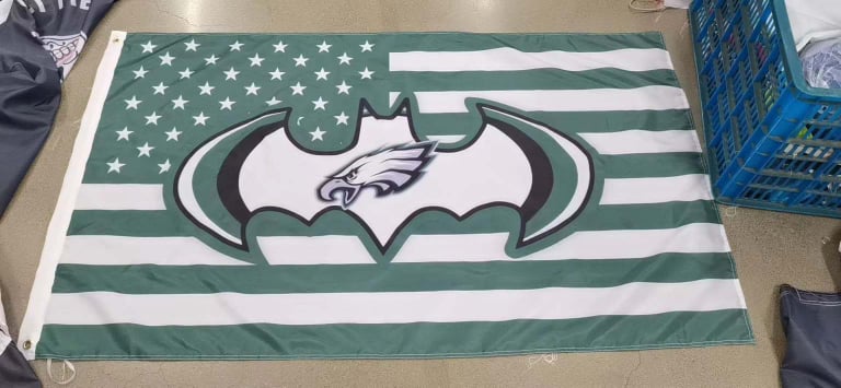 Image of Eagles Batman Flag
