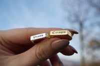 Image 3 of Rhodium Plated Sterling Silver Rectangle Signet Ring