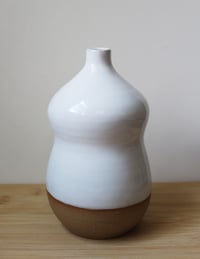 Image 1 of wavy white vase