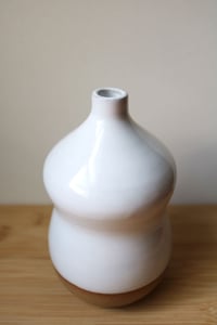 Image 3 of wavy white vase