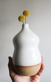 Image 4 of wavy white vase