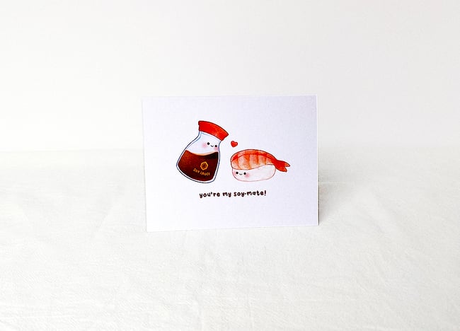 Sushi and Soy Sauce Card