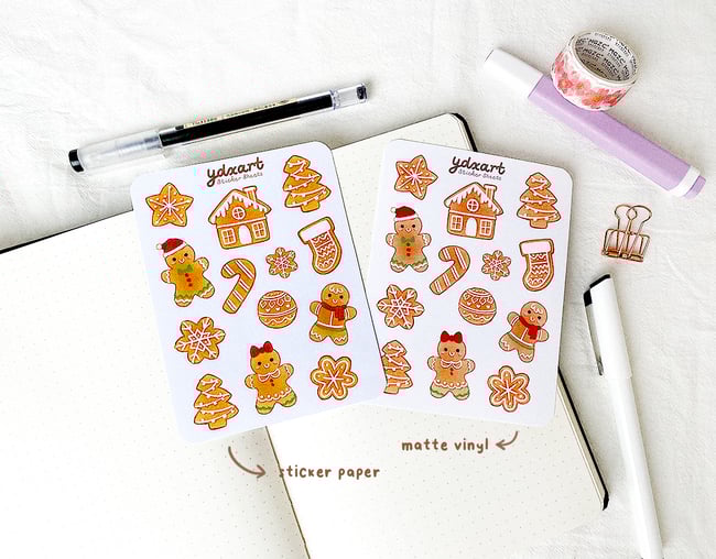 Gingerbread Cookies Sticker Sheet